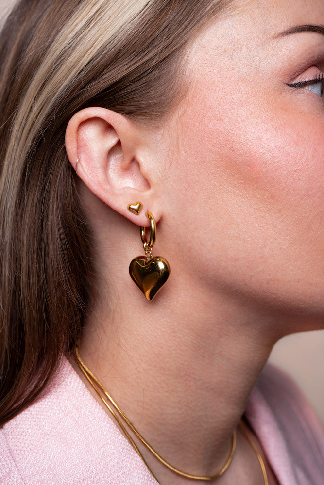 Chunky Hart Oorbellen - Liv