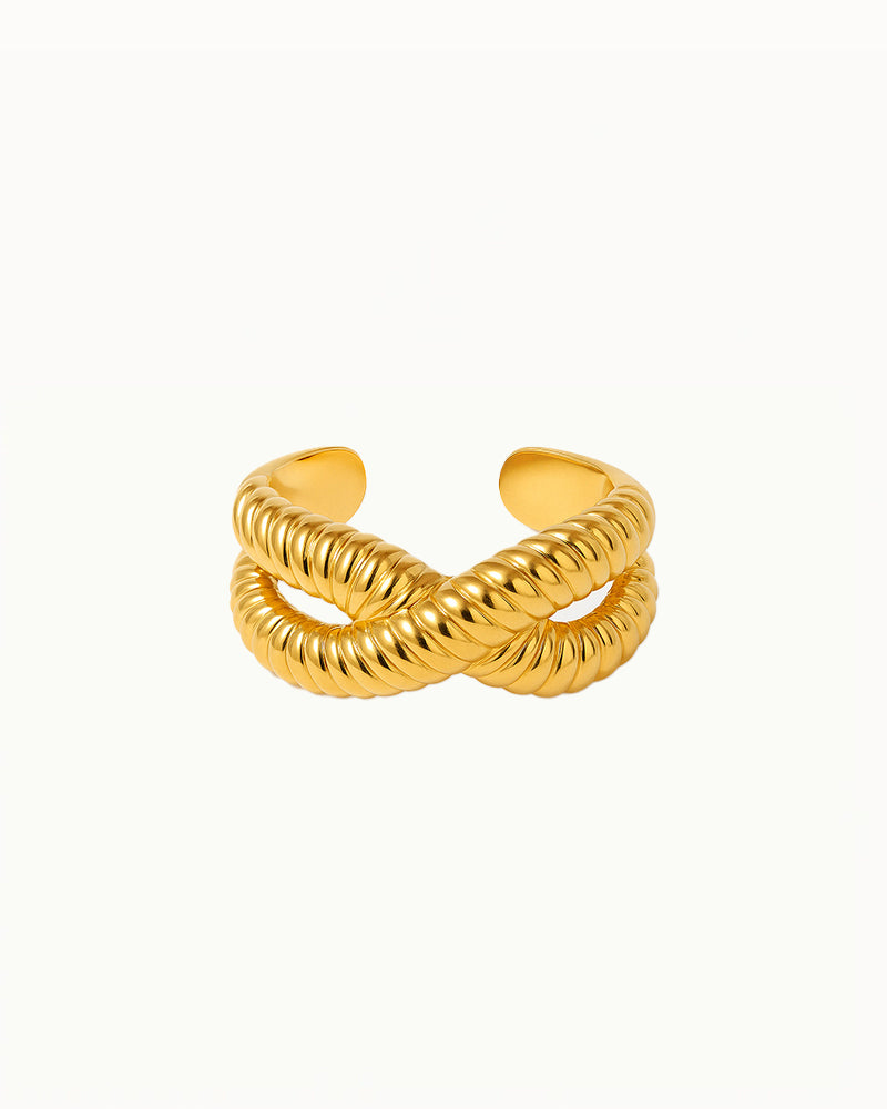 Gedraaide Gouden Ring - Journi - R39