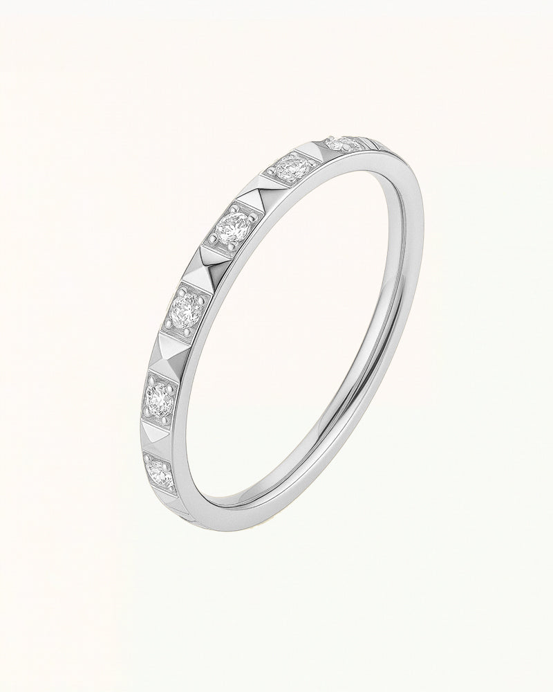 Bague Percée Audacieuse en Titane avec Pierres - Taylor
