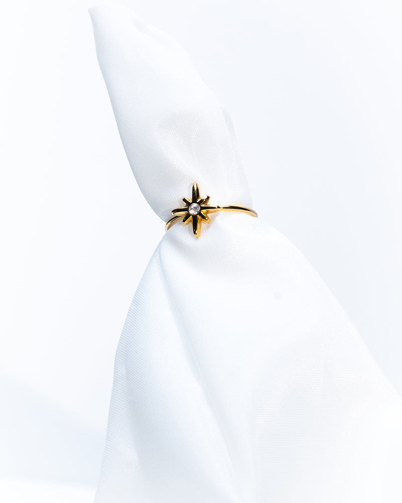 Bague avec Étoile et Diamant - Gina - R54
