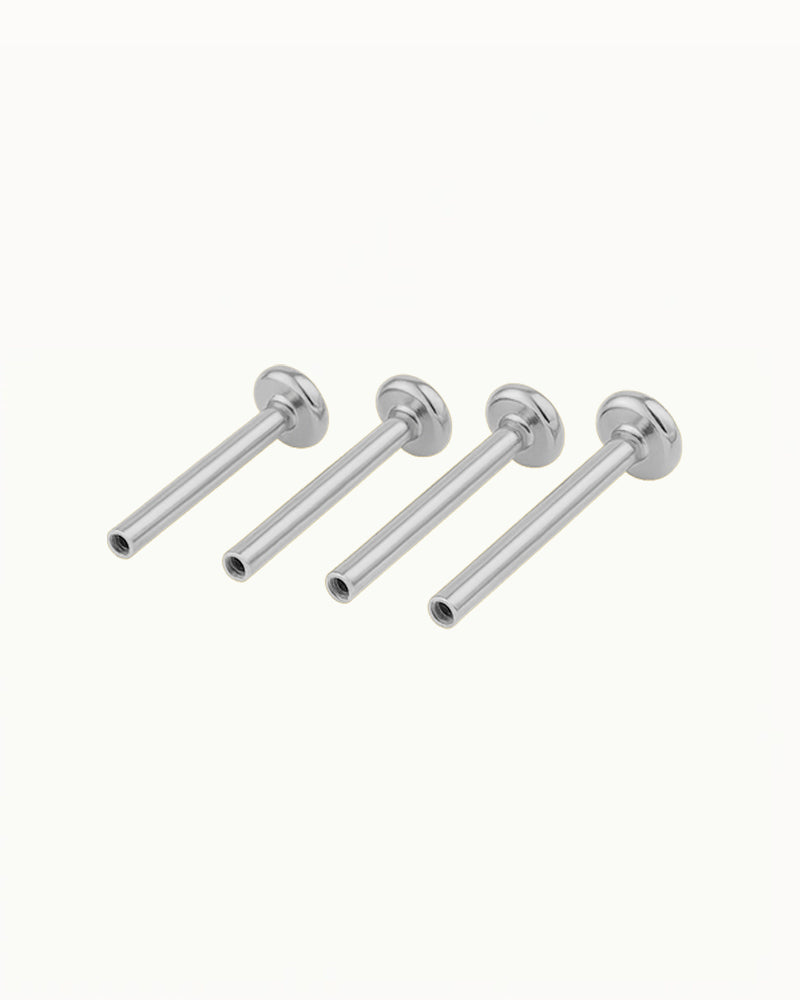 Labret en titane avec tige à filetage interne