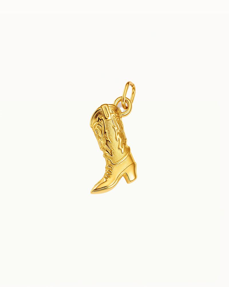 Gold Cowboy Boot Charm - Mex