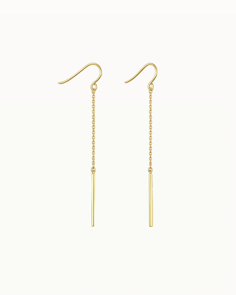 Boucles d'oreilles avec chaîne fine et tige - Aileen