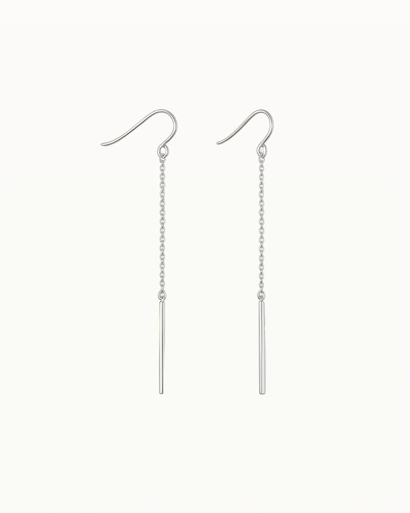 Boucles d'oreilles avec chaîne fine et tige - Aileen