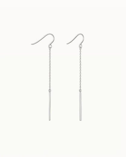 Boucles d'oreilles avec chaîne fine et tige - Aileen