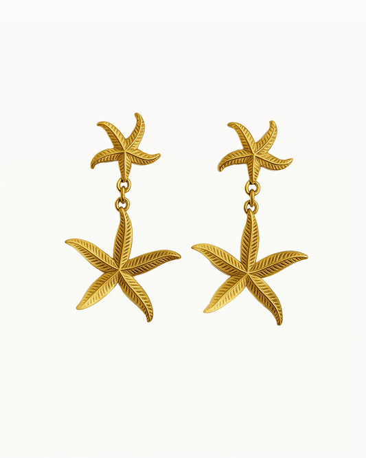 Boucles d'oreilles à étoiles doubles - Bernadette