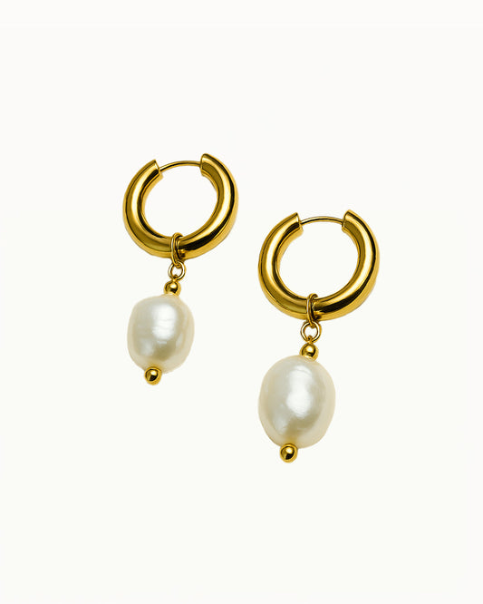 Boucles d'oreilles de base avec perle - Bianca