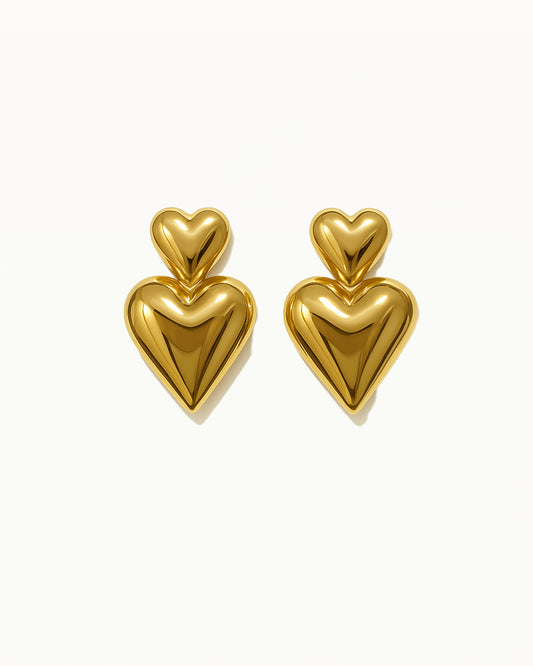 Boucles d'oreilles Dubbel Hartjes - Casey