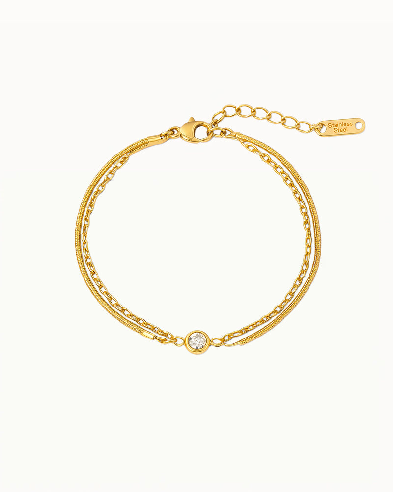 Bracelet en Or avec Cristaux - Elyse