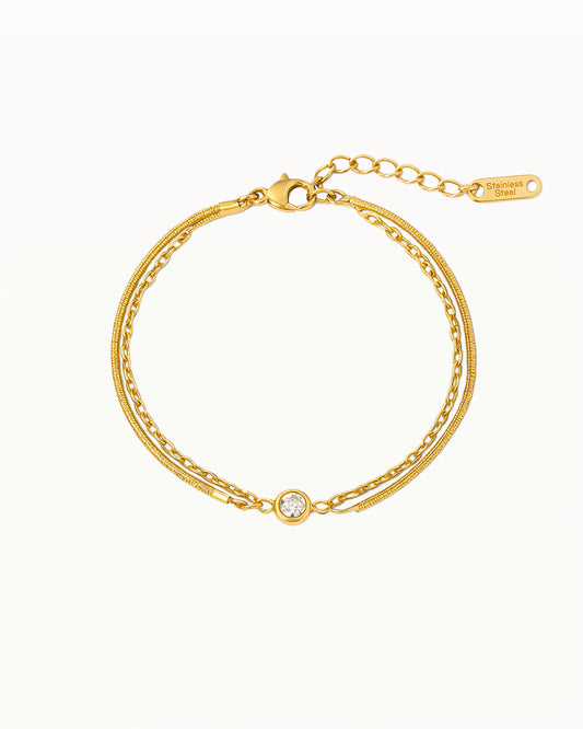 Bracelet en Or avec Cristaux - Elyse