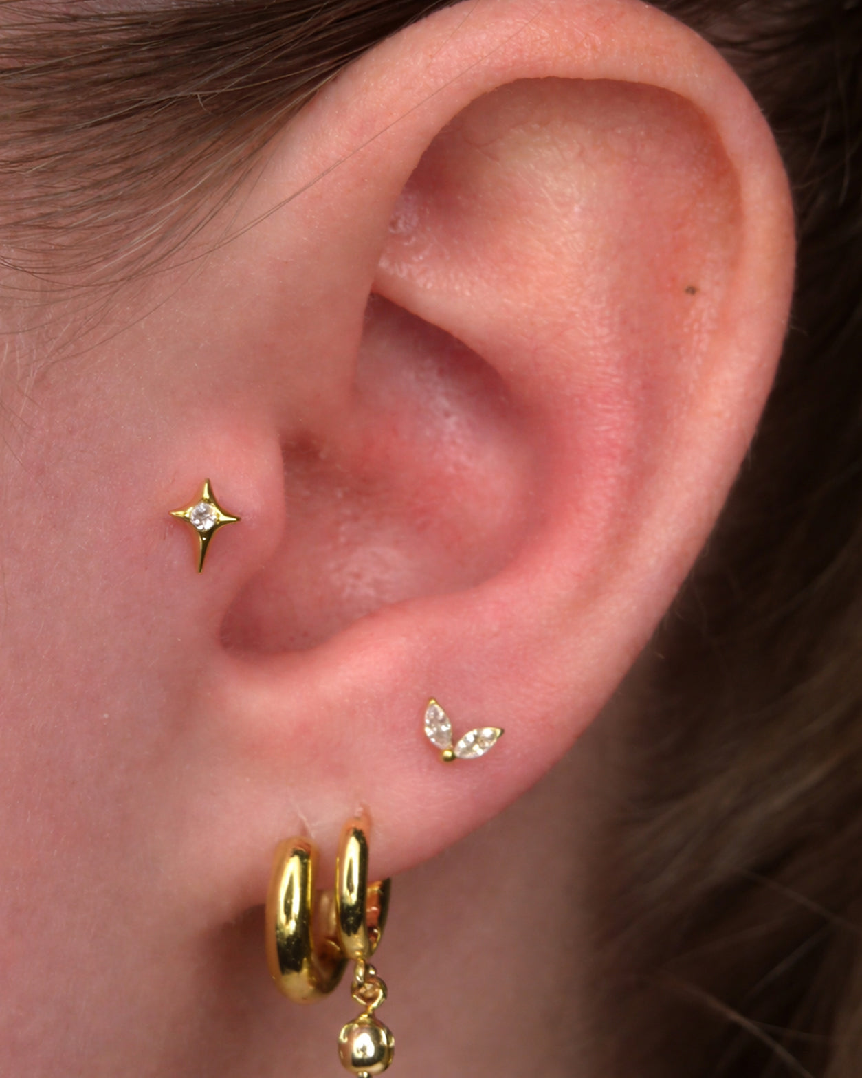 Piercing d'oreille en titane - Evelyn