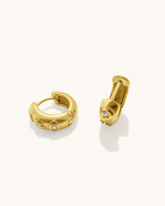 Boucles d'oreilles audacieuses avec des cristaux - Faith