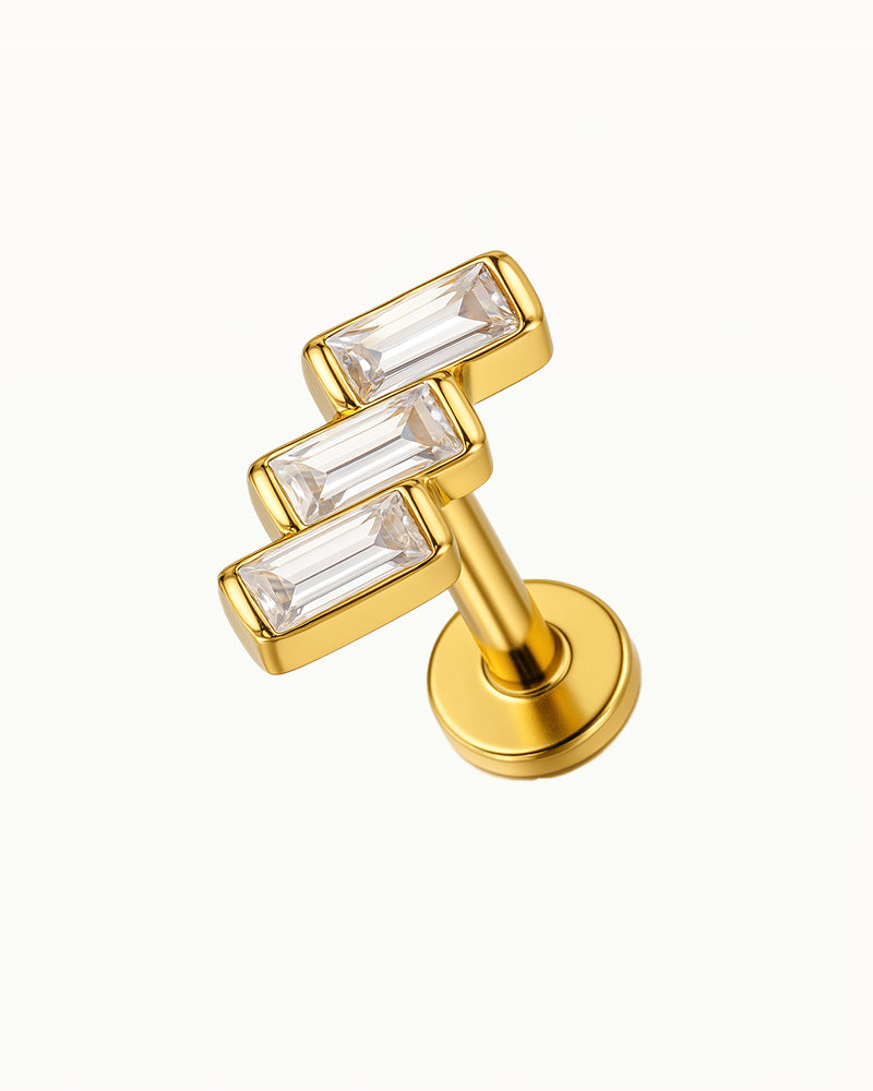 Piercing en Titane avec Cristaux Géométriques - Gioia