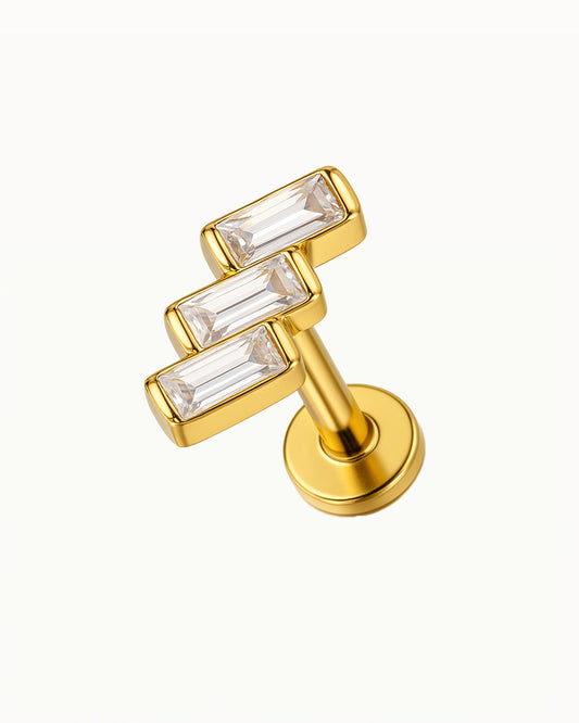 Piercing en Titane avec Cristaux Géométriques - Gioia
