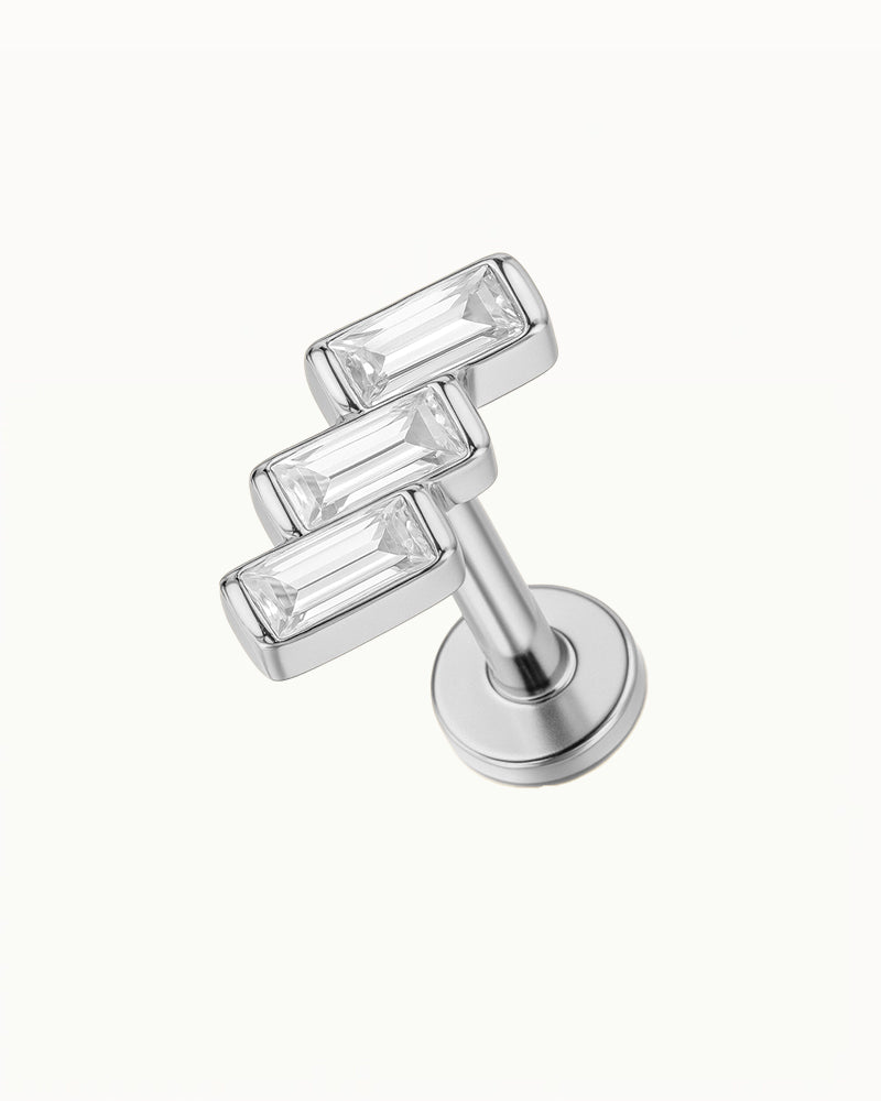 Piercing en Titane avec Cristaux Géométriques - Gioia