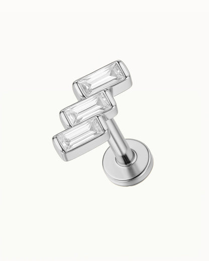 Piercing en Titane avec Cristaux Géométriques - Gioia