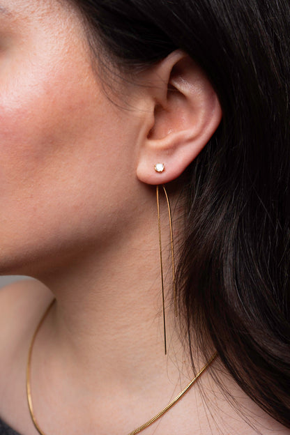 Boucles d'oreilles pendantes avec cristaux - Nala