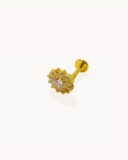 Piercing en titane Sprankelende Zonnestraal - Inez