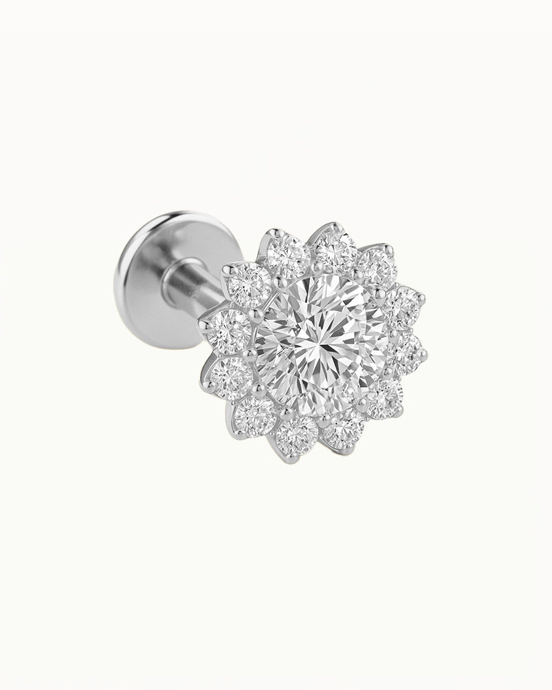 Piercing en titane Sprankelende Zonnestraal - Inez