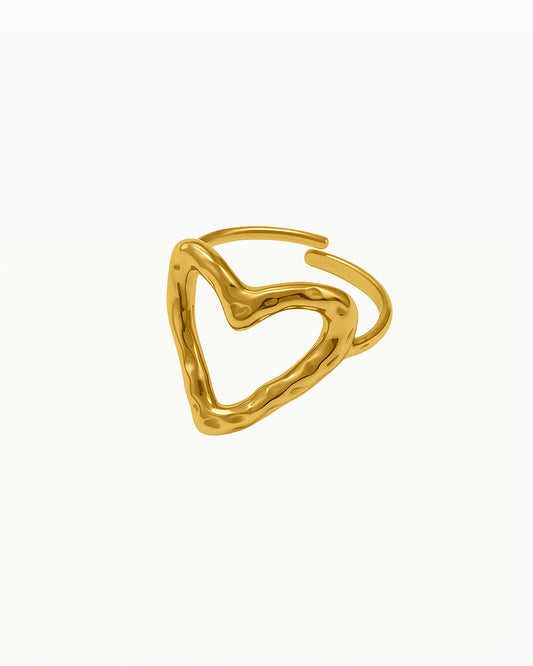 Bague Chunky Hart - Réglable - Kaeli - R58