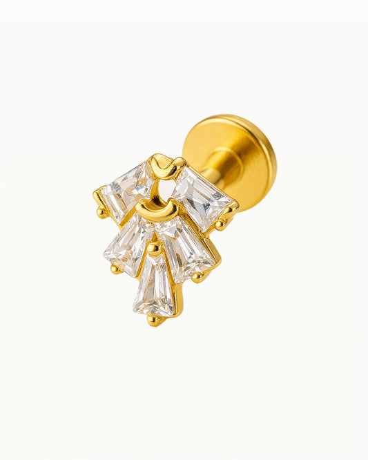 Piercing en Titane avec des Cristaux Uniques - Kanna