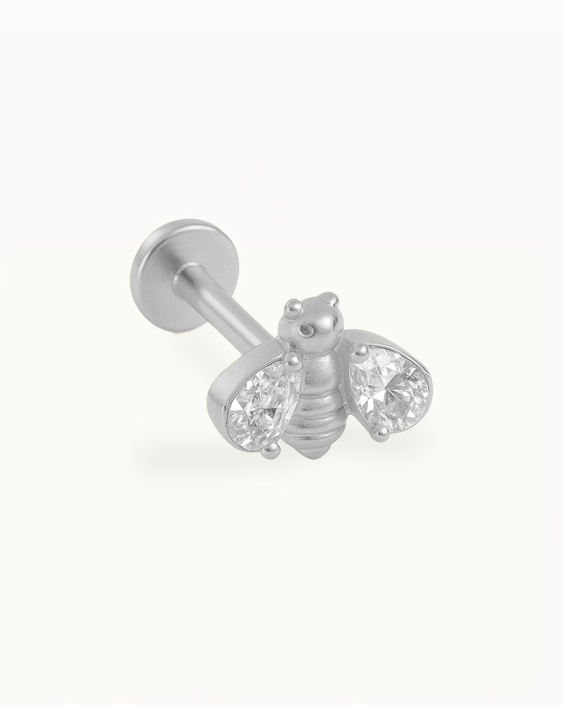 Piercing en titane Bijtje avec cristaux - Klaudia