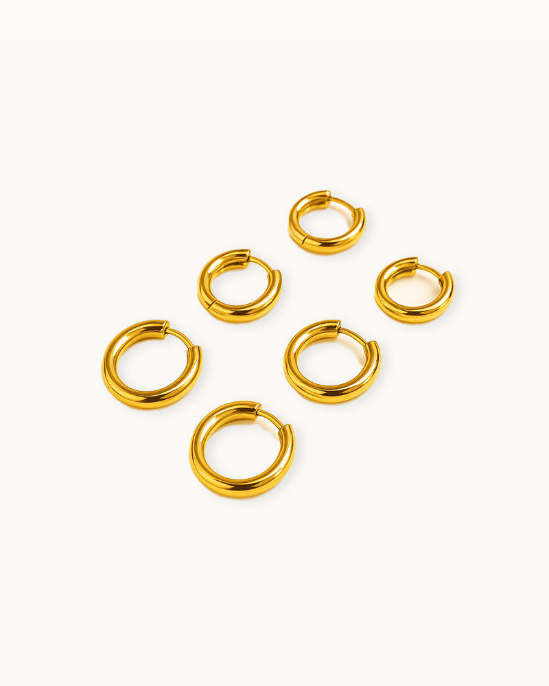 Boucles d'oreilles Basic Bold en Trois Tailles - Milena