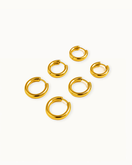 Boucles d'oreilles Basic Bold en Trois Tailles - Milena