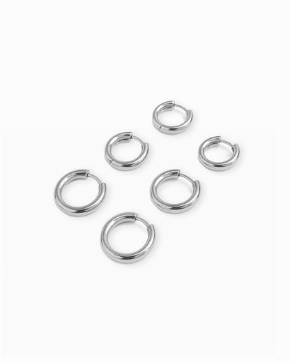 Boucles d'oreilles Basic Bold en Trois Tailles - Milena