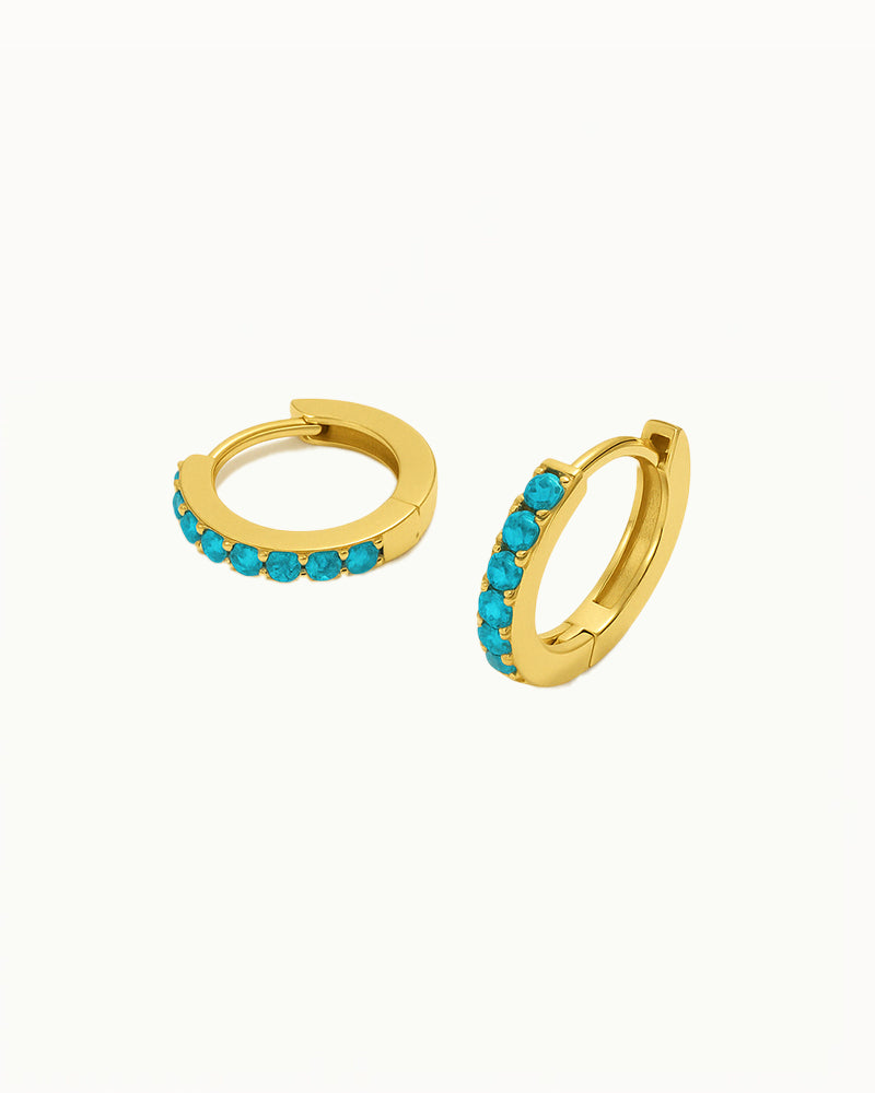 Boucles d'oreilles Huggie en cristal - Miley
