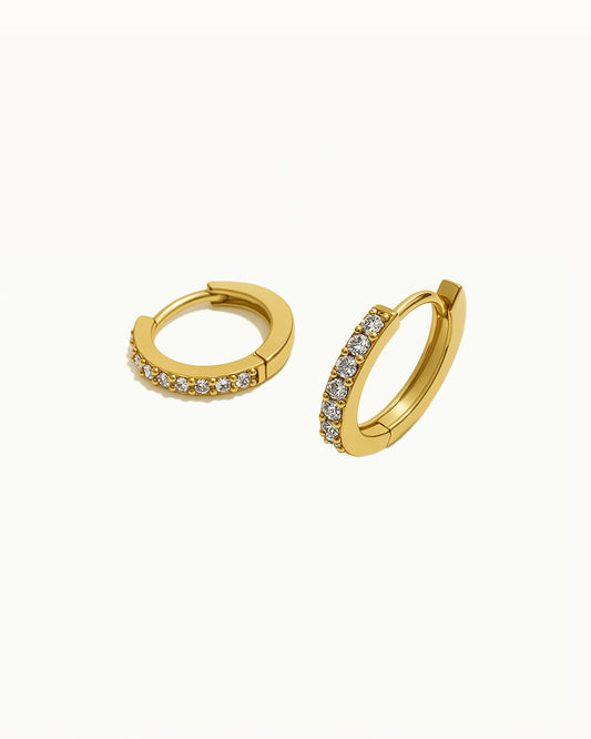 Boucles d'oreilles Huggie en cristal - Miley
