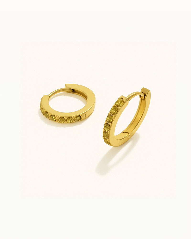 Boucles d'oreilles Huggie en cristal - Miley