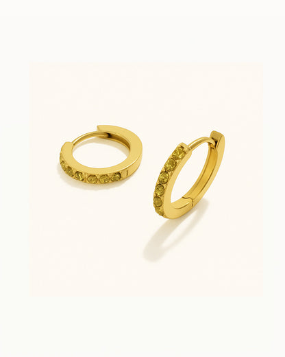 Boucles d'oreilles Huggie en cristal - Miley
