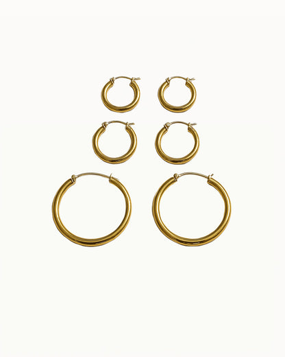 Boucles d'oreilles créoles Chunky - Noelle