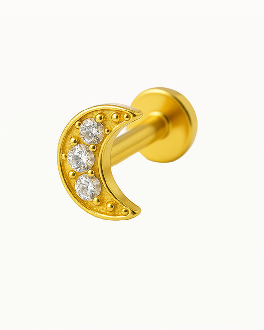 Piercing en titane en forme de lune - Safiya