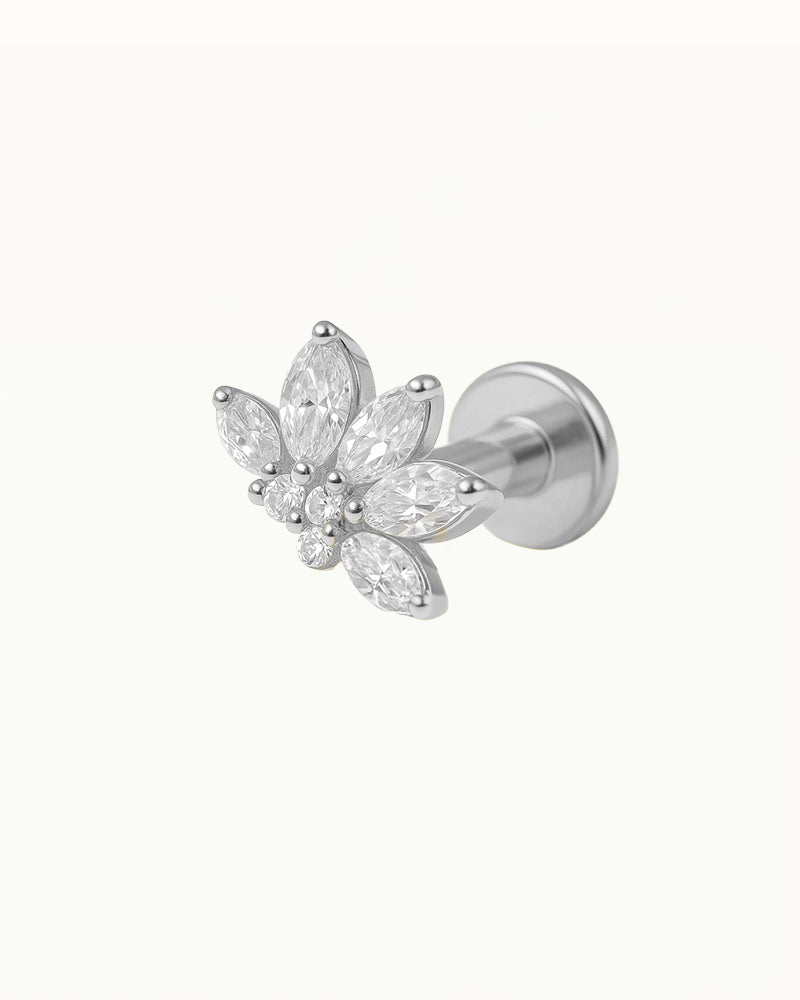 Piercing Lotus en Titane avec Cristaux - Selena