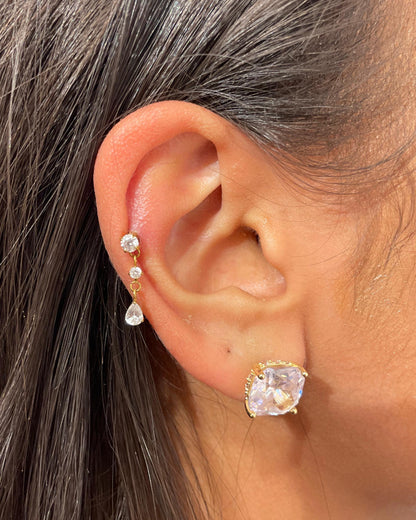 Pendentif en titane avec cristal en forme de goutte - Sienna