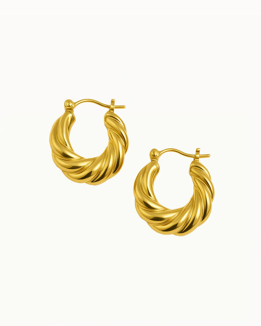 Boucles d'oreilles en forme de cerceau tordu - Sophia