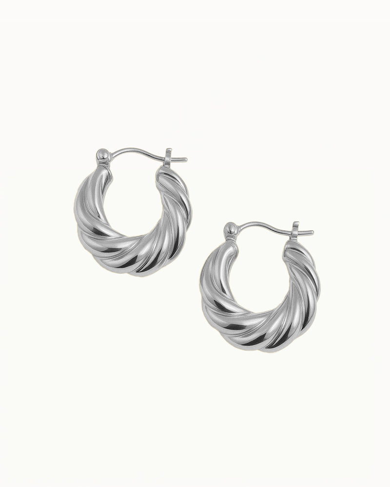 Boucles d'oreilles en forme de cerceau tordu - Sophia