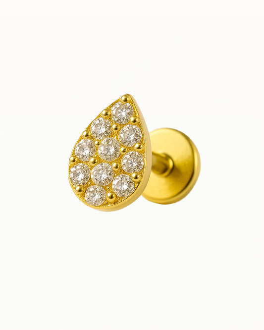 Piercing en goutte de cristaux de titane - Tamika