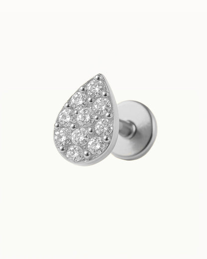Piercing en goutte de cristaux de titane - Tamika
