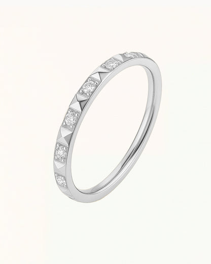 Bague Percée Audacieuse en Titane avec Pierres - Taylor