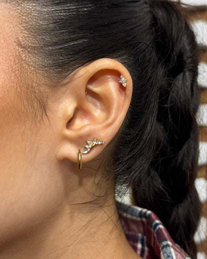 Piercing en forme de diamant en titane - Thea