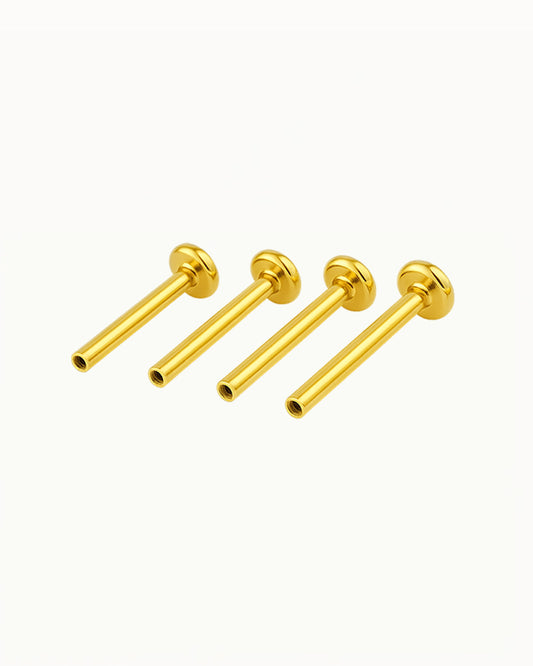 Labret en titane avec tige à filetage interne