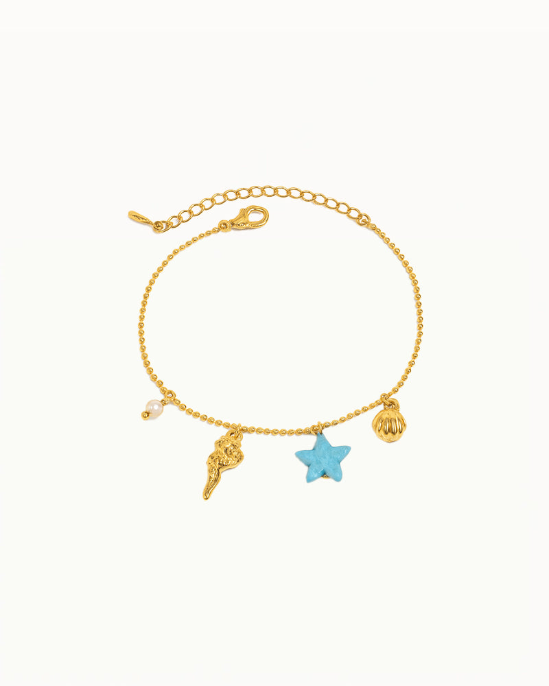 Bracelet en or avec breloques marines - Dilara