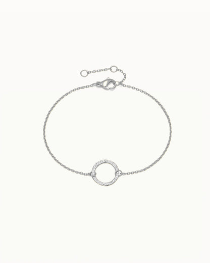 Bracelet Fin avec Cercle Martelé - Jildau