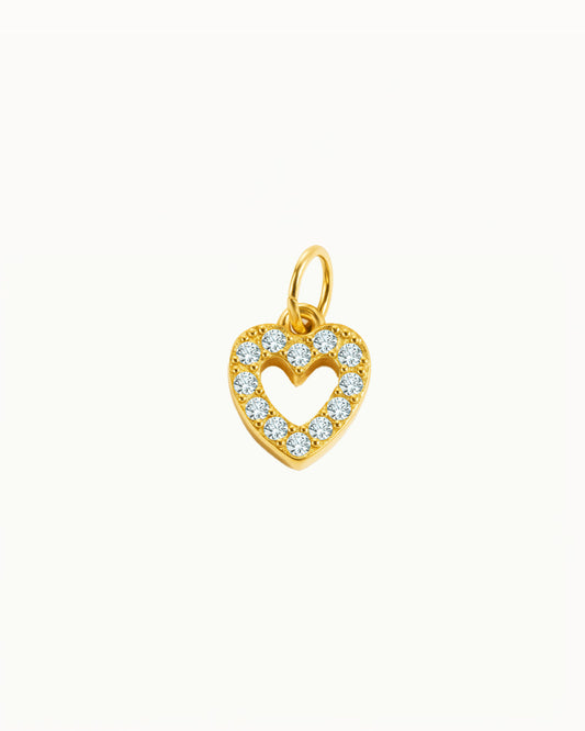 Pendentif Cœur Doré avec Cristaux - Christina