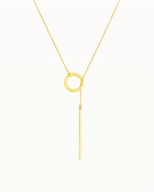 Collier minimaliste avec cercle et barre - Julia