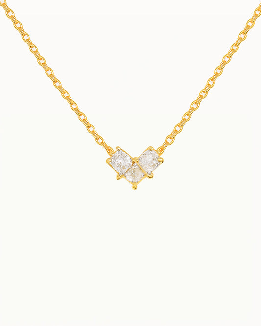 Gouden Ketting met Kristallen Hart - Nori