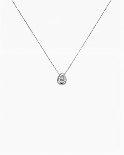 Collier avec Pendentif en Forme de Goutte et Cristal - Odette